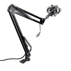 Регулируемая подставка для микрофона Trust Gaming GXT 253 Emita / shock mount table arm clamp, USB, Height 417mm, black