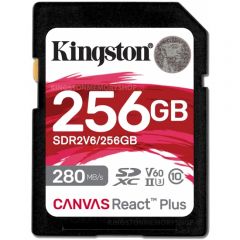Карта памяти SD Kingston Canvas React Plus V60/ UHS-II/ 280MBps/ 256GB