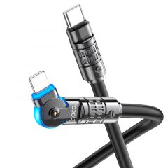 Кабель Type-C на Lighning HOCO “U118 Triumph” / 1.2m / Zinc alloy / 27W / Black