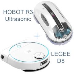 Комплект Робот-пылесос HOBOT Legee D8 + Робот для мытья окон HOBOT R3
