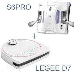 Bundle HOBOT ”Vacuum Cleaning Robot Legee D7 + Window Cleaning Robot S6 Pro”