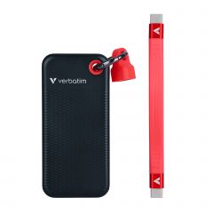 M.2 Внешний SSD Verbatim Pocket / 1TB / USB 3.2 Gen 2 / Black/Red