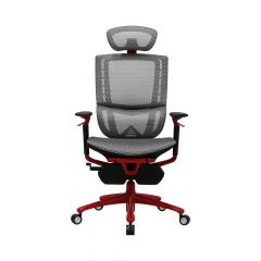 Игровое кресло 1STPLAYER ERGO PLAY/ 160kg/  3D armrest/ White&Red