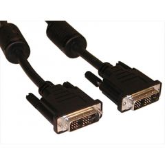 Cable DVI - 3m - Brackton ”Basic” DVI-SKB-0300.B, 3 m, DVI-D cable 24+1, dual-link, m/m, double-shielded, plastic plugs, golden contacts, dust caps