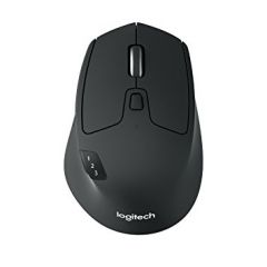 Logitech Wireless Mouse M720 Triathlon, Black, Optical Mouse, Multi-device, Hyper-fast scrolling, Switching seamlessly between 3 computers, Bluetooth Smart and 2.4GHz wireless connection, Black/White, Retail