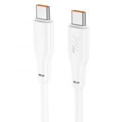 Кабель Type-C на Type-C HOCO “X93 Force” / 1m / TPE / 100W / up to 3A / White