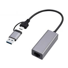 USB 3.1 + USB Type-C /  2.5G Gigabit Ethernet Adapter  / Gembird A-USB3AC-LAN2G-01
