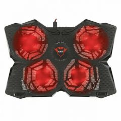 Trust Gaming GXT 278 Yozu, 17.4" Gaming laptop cooling stand with 4 speed-adjustable, illuminated fans and robust housing, Black