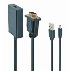 Адаптер Gembird  A-VGA-HDMI-01, VGA to HDMI / 0.15m / black