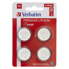 Verbatim Lithium Battery CR2430 3V 4pcs, Blister pack