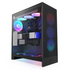 Компьютерный корпус NZXT H7 Flow RGB, Midi-Tower, Без блока питания, Чёрный