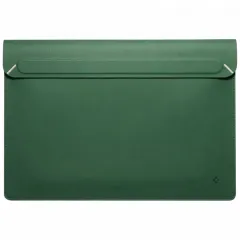 Футляр для ноутбука Spigen Valentinus 13-14", Искусственная кожа, Jeju Green