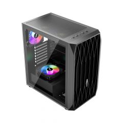 Carcasa Gaming 1STPLAYER AY7 / no PSU / Side-Window / 3x120mm / ATX / Black