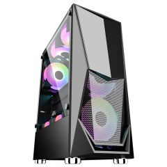 Корпус 1STPLAYER DK-3 / w/oPSU / Side-Window / 3x120mm / ATX / Black