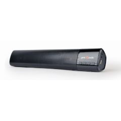 Gembird SPK-BT-BAR400-01, Bluetooth soundbar speaker with built-in microphone, RMS power output: 2 x 5W, 4 Ohm, 52 mm, 1200 mAh Li battery, FM-radio,  AUX, MicroSD