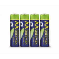 EnerGenie EG-BA-AA20R4-01 Ni-MH rechargeable AA batteries, 2000mAh,