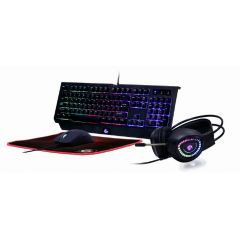 Gembird Gaming Kit GGS-UMGL4-01-RU, 4-in-1 Backlight Gaming kit "Phantom", RU layout