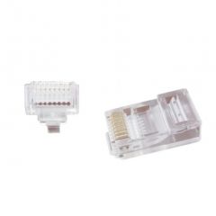 RJ45 Modular Plug LC-PTU-01/50, Universal pass-through modular UTP plug 8P8C, 50 pcs/bag