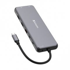Многопортовый Адаптер Verbatim CMH-13/ USB-С/ 3xUSB-A 3.2/ 1xUSB-A 3.2(Gen2)/ 2xUSB-A/ 2xUSB-C/ 2xHDMI/ 1xDP/ RJ45