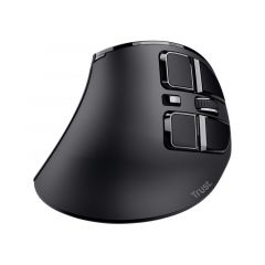 Беспроводная перезаряжаемая эргономичная мышь Trust VOXX / 2.4GHz/ Bluetooth/ Black