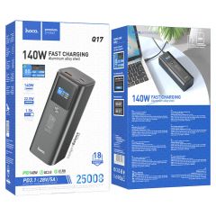 Портативный аккумулятор HOCO Q17 Electric/ 140W / 25000mAh / Black