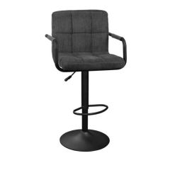 Scaun de Bar SB-042~Velvet Dark Grey+Black legs