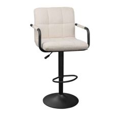 Scaun de Bar SB-042~Velvet Beige+Black leg