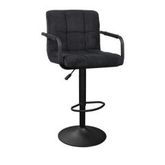 Scaun de Bar SB-042 Velvet Black Nr.03+Black Legs