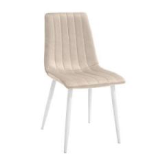 Scaun DC-90P~N7 Catifea ~ Beige+White Legs