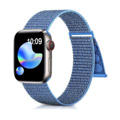 Нейлоновый ремешок-петля для Apple Watch 42/44/45 мм светло-голубой