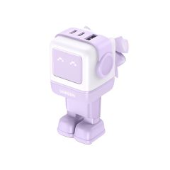 UGREEN Nexode Robot GaN USB-A+2*USB-C 65W, фиолетовый