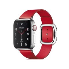 Ремешок для iWatch из натуральной кожи VPG Tethys Series 38/40/41 мм красный
