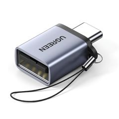 UGREEN Переходник OTG Type-C 3.1 на USB-A 3.0, до 5 Гбит/с US270, серый космос