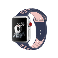 Спортивный ремешок для Apple Watch Silica Gel 42/44/45 мм M/L Синий Розовый