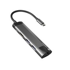 Natec Fowler Go Usb-C Multiport Adapter 5 In 1 2x Usb 3.0 Hub, Hdmi 4k, Usb-CPd, Rj45