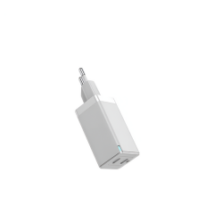 Настенное зарядное устройство для шлема GaN 1*USB-A+2*Type-C 65W 6A, белый