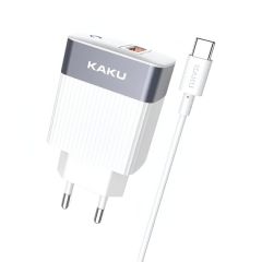 Настенное зарядное устройство Ksiga с кабелем USB - Micro-USB 18W KSC-369 Baize, белый