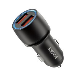 Jokade Автомобильное зарядное устройство 2*USB-A QC3.0 JH001, черный