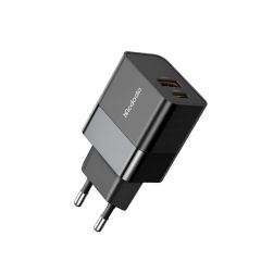 Mcdodo Настенное зарядное устройство Hydrogen Series 3A 1*USB-A+1*Type-C 20 Вт, черный