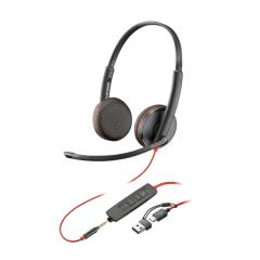 Plantronics Blackwire C3225 Гарнитура USB-C, черный