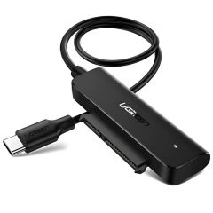 UGREEN Переходник Type-C 3.1 - 2.5" SATA III, поддержка UASP, S.M.A.R.T, TRIM, до 5 Гбит/с, 50 см CM321, черный
