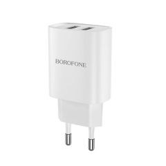 Настенное зарядное устройство Borofone 2xUSB 2.1A BN2 (EU), белый