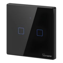 Sonoff Smart Wall Switch TX Series 2 Gang EU Wi-Fi, Black (T3EU2C) (Нейтральный провод)
