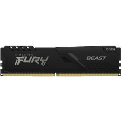 32GB DDR4-2666  Kingston FURY® Beast DDR4, PC21300, CL16, 1.2V,  Auto-overclocking, Asymmetric BLACK low-profile heat spreader, Intel XMP Ready (Extreme Memory Profiles)