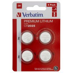Verbatim Lithium Battery CR2025 3V 4pcs, Blister pack