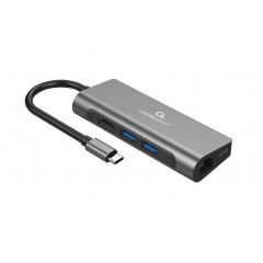 Gembird A-CM-COMBO5-01, USB Type-C 5-in-1 multi-port adapter (Hub