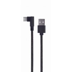 Cable USB2.0/Type-C - Cablexpert CC-USB2-AMCML-0.2M, 90° angled