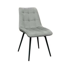 Scaun Capella~Catifea Light Grey HLR14+Black-Legs