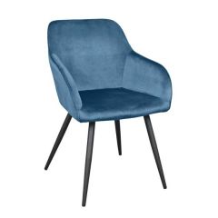 Scaun Airis Catifea Blue HLR63 + Black Legs
