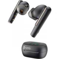 Poly Voyager Free 60+ UC Carbon Black Earbuds +BT700 USB-C Adapter +Touchscreen Charge Case, Up to 30 m, Bluetooth® Core 5.3, ANC, SoundGuard Digital, Up to 16.5 hours, two devices at the same time, 5.8 g (each earbud)